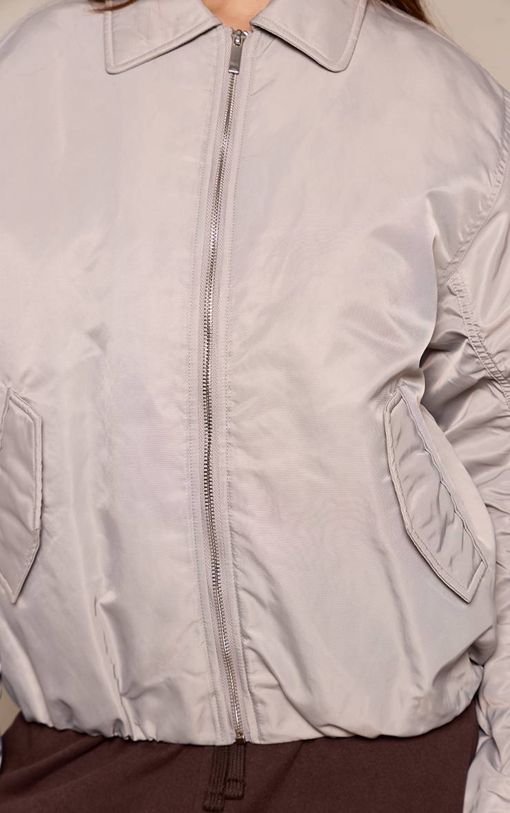 Steel Blue Veste Bomber Oversize À Manches Cocon