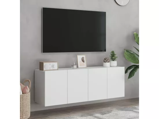 Meubles TV muraux 2 pcs blanc 60x30x41 cm
