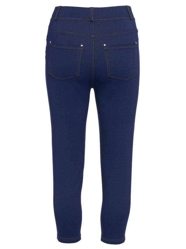 Jeansleggings mit Perlendetails