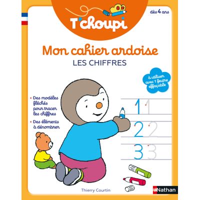 T'choupi - Mon cahier ardoise - Les chiffres