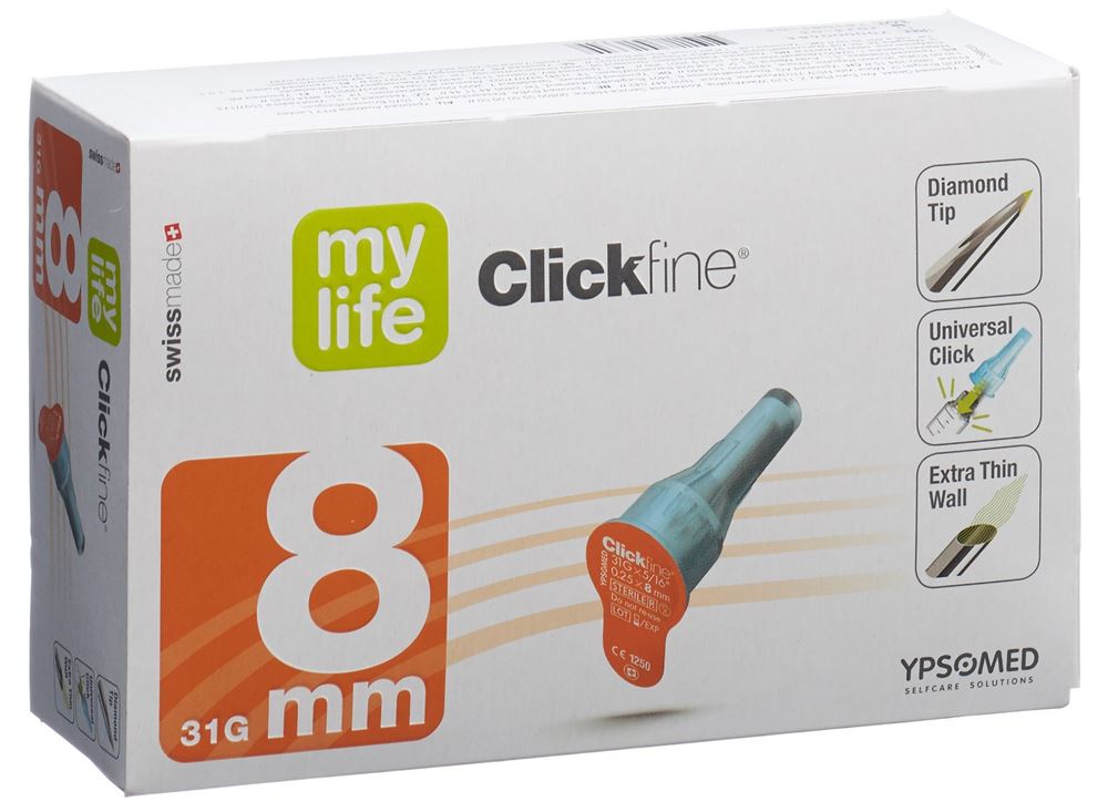 MYLIFE Clickfine Pen Nadeln<br>100 Stück, 8mm 31G