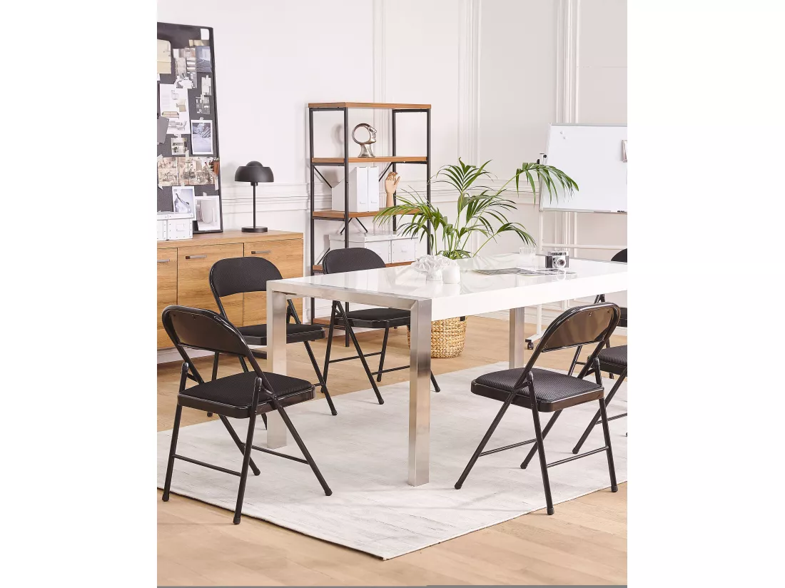 Lot de 4 chaises pliantes SPARKS Noir