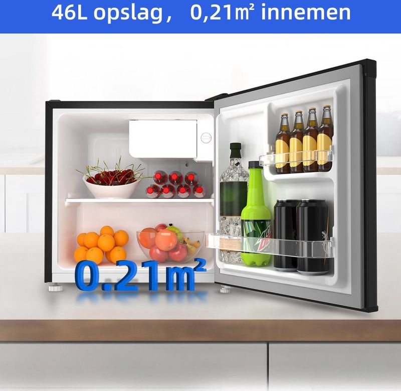 CHIQ - CSD46D4D - Koelkast - Zwart - 46 L - Energieklasse D