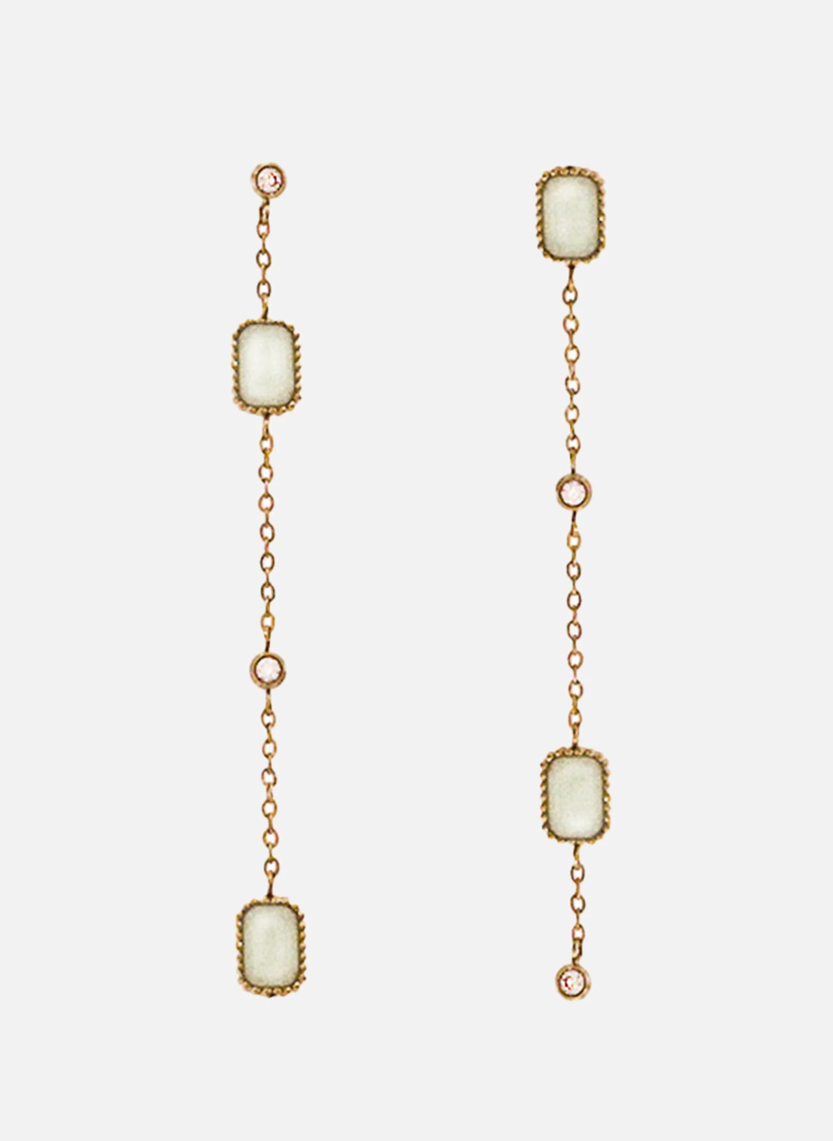 CRONOS - Boucles d'oreilles pendantes cronos | Blanc