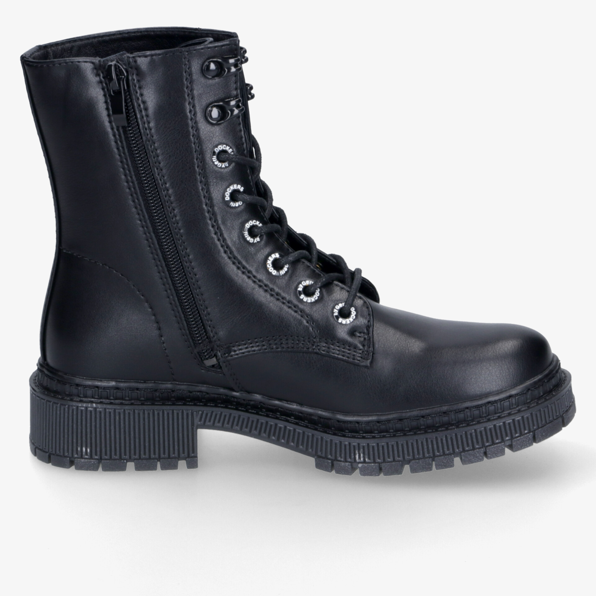 Dockers Damen Biker Boots schwarz