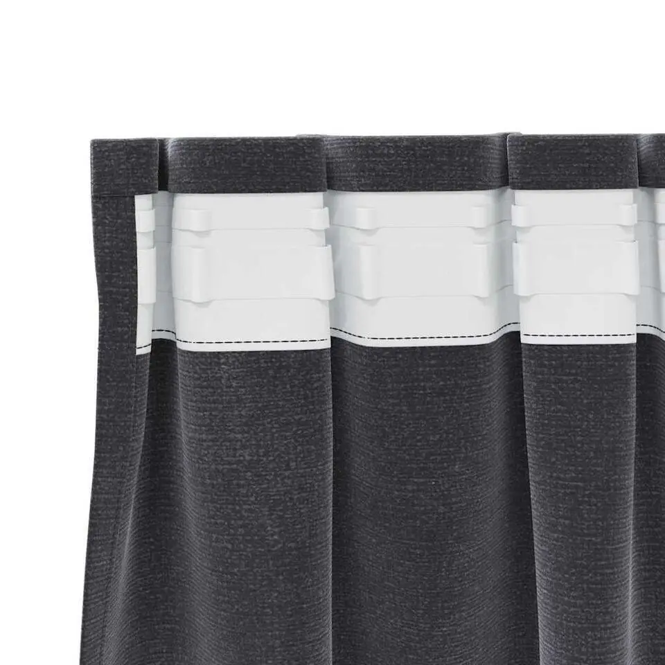 vidaXL Gordijnen - Verduisterend - Donkergrijs - 140x245 cm - Fluweel - 2 Stuks