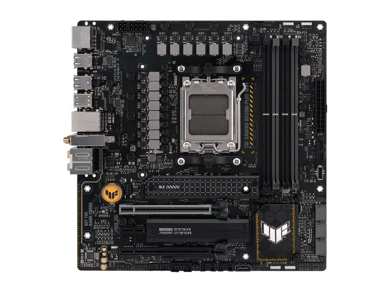 [OUTLET] - ASUS TUF Gaming B650M-Plus WIFI - Bundkort - micro ATX - Socket AM5 - AMD B650 Chipset - USB-C 3.2 Gen 2x2, USB 3.1 Gen 2, USB 3.2 Gen 2, USB-C 3.2 Gen 1 - 2.5 Gigabit LAN, Bluetooth - onboard grafik (CPU påkrævet) - HD Audio (8-kanaler)