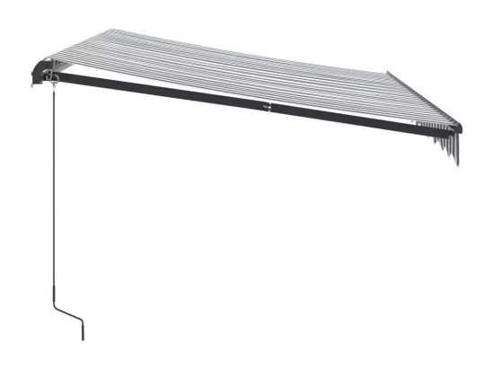 Auvent manuel rétractable avec LED anthracite blanc 300x250 cm