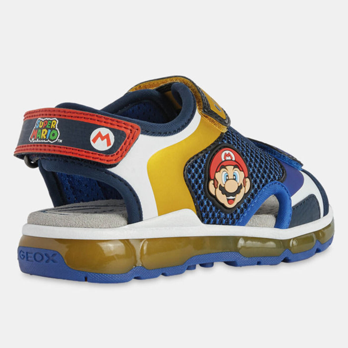 Geox Sandales Android Mario à scratchs bleu/jaune/rouge