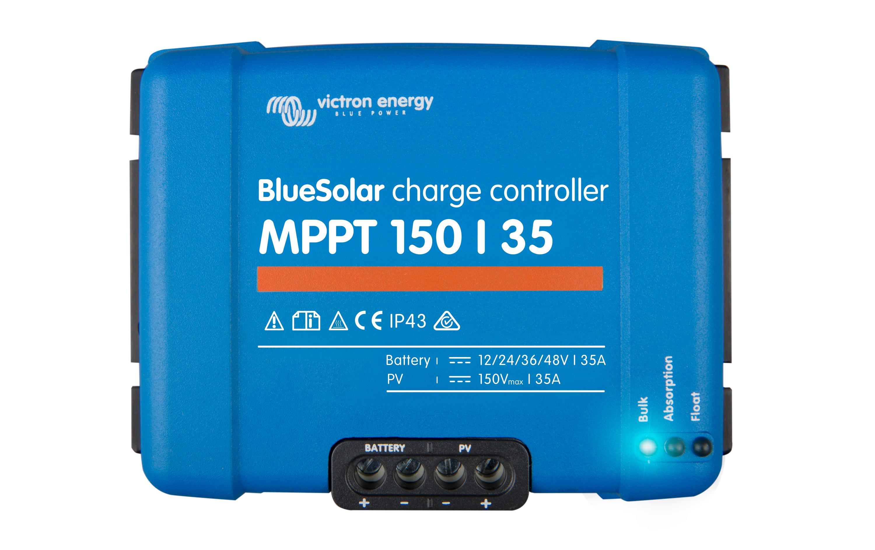 Solarladeregler BlueSolar MPPT 150/35 12-48 V 35A<br>MPPT- Regler mit einem Wirkungsgrad von über 98%