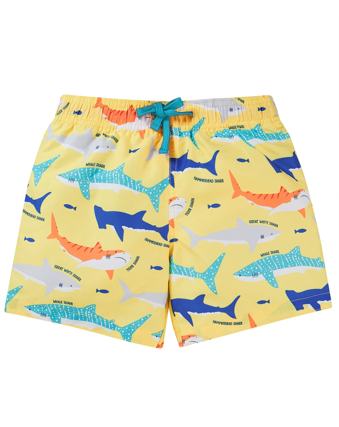 Board-Shorts SHARKS in gelb