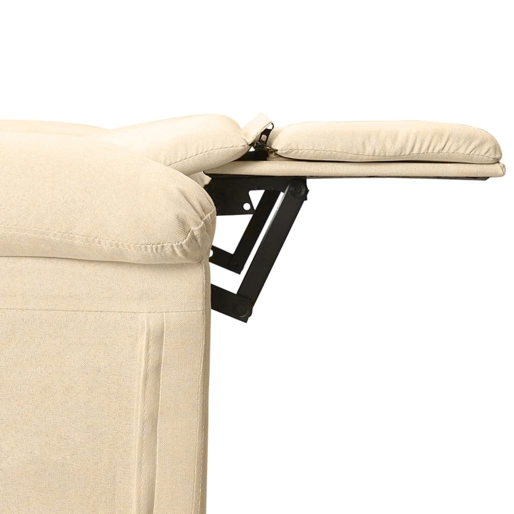 vidaXL Elektrische massagestoel, crème, stof