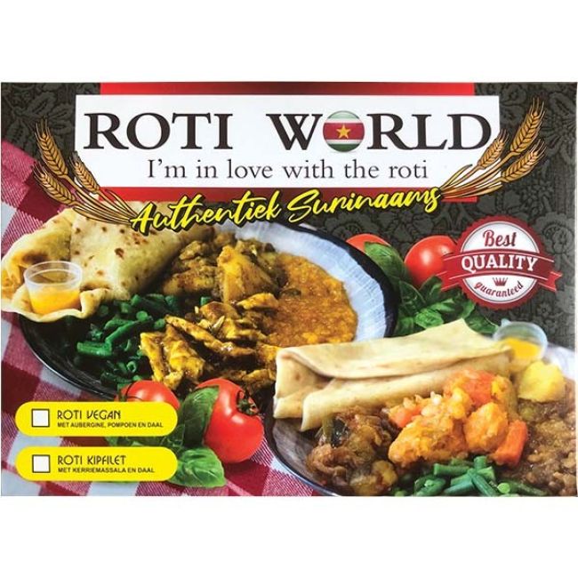 Roti World Bevroren Roti Maaltijd Kipfilet Kerrie