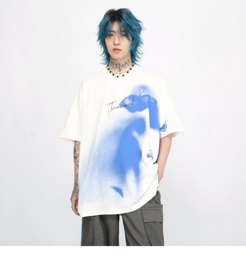 Derbundy - T-shirt met ronde hals en elleboogmouwen
