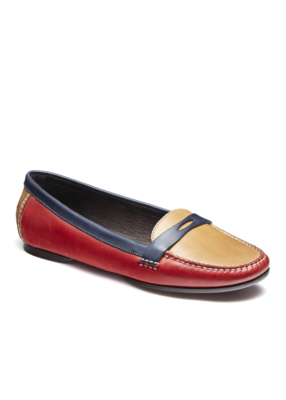 ROUND MOC TRI GOLD ROUGE ET BLEU
