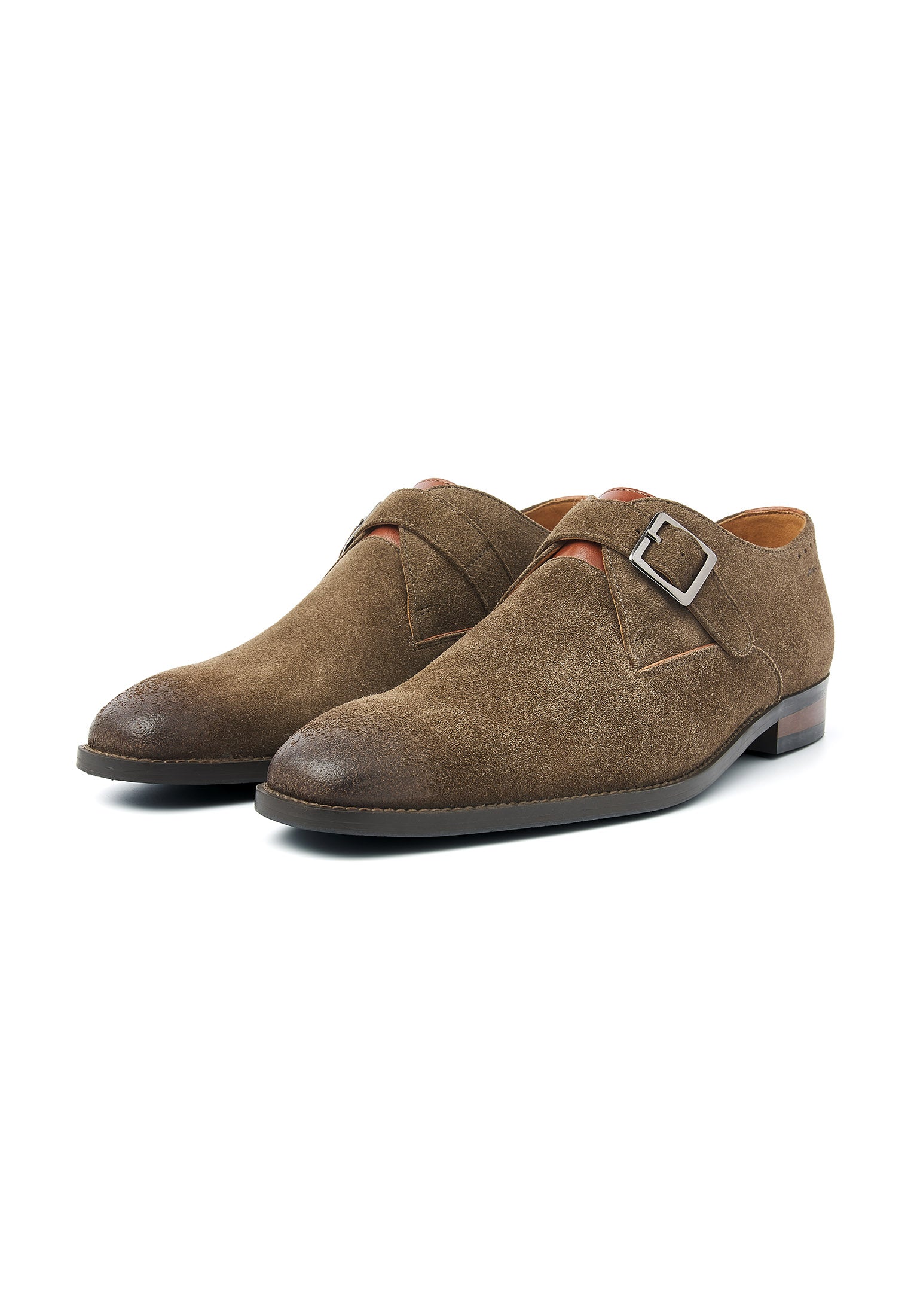 Taupe suède Bregenz gespschoen