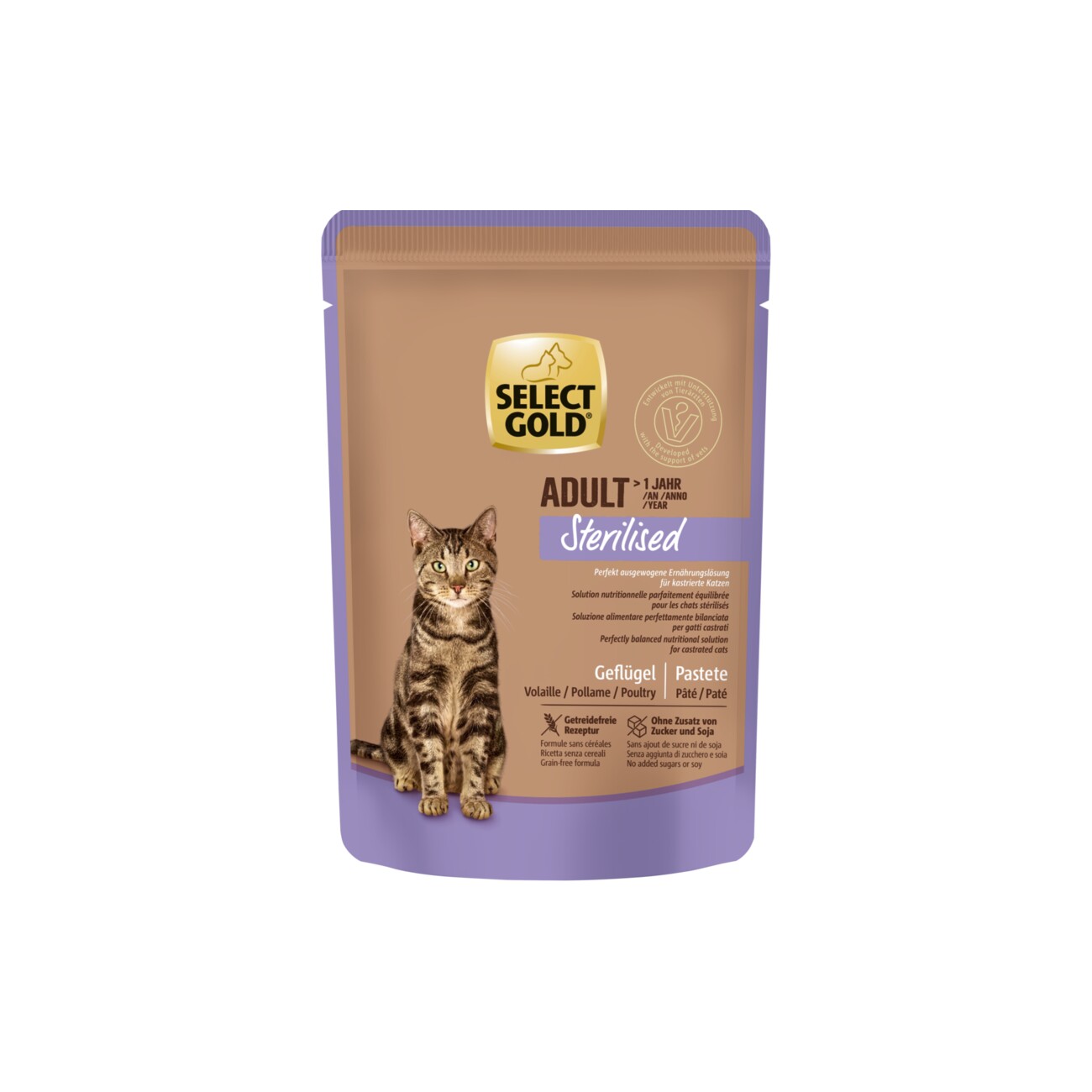 SELECT GOLD Nassfutter Adult Sterilized Geflügel 12x85g