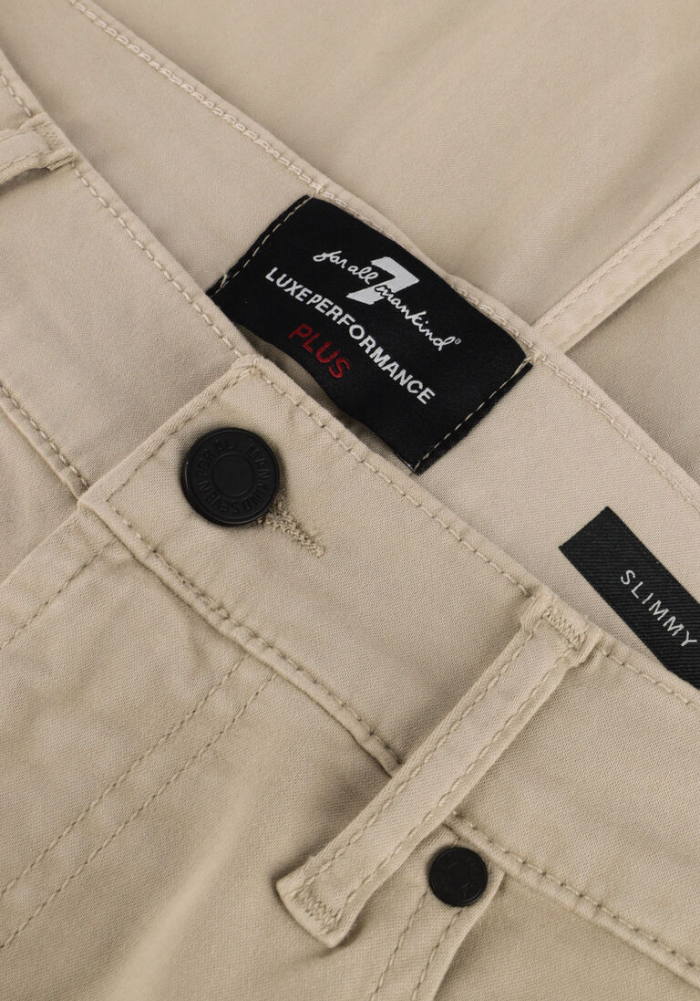beige 7 for all mankind slim fit jeans 5-pocket slimmy stretch sateen