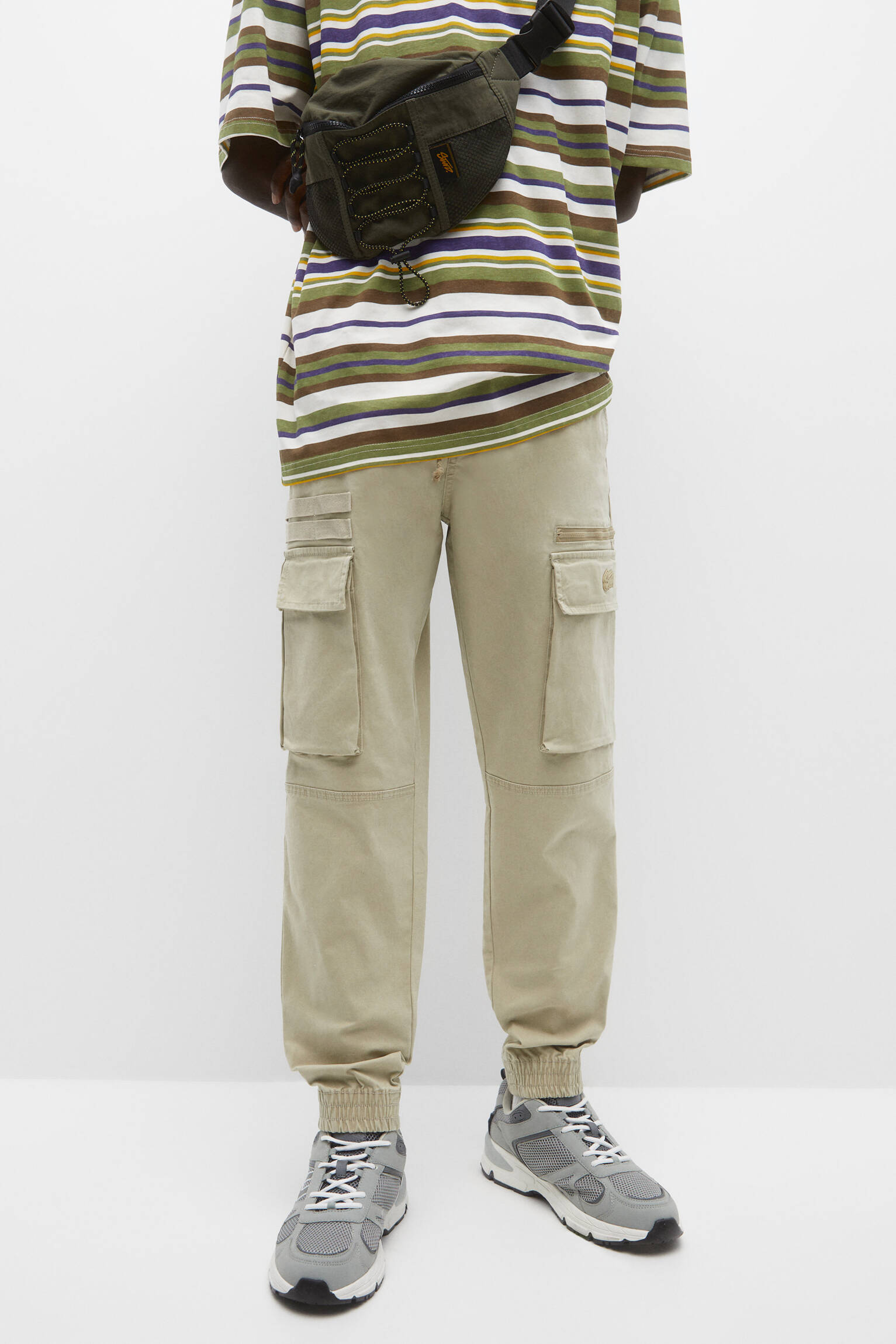 Calça cargo jogger - bege
