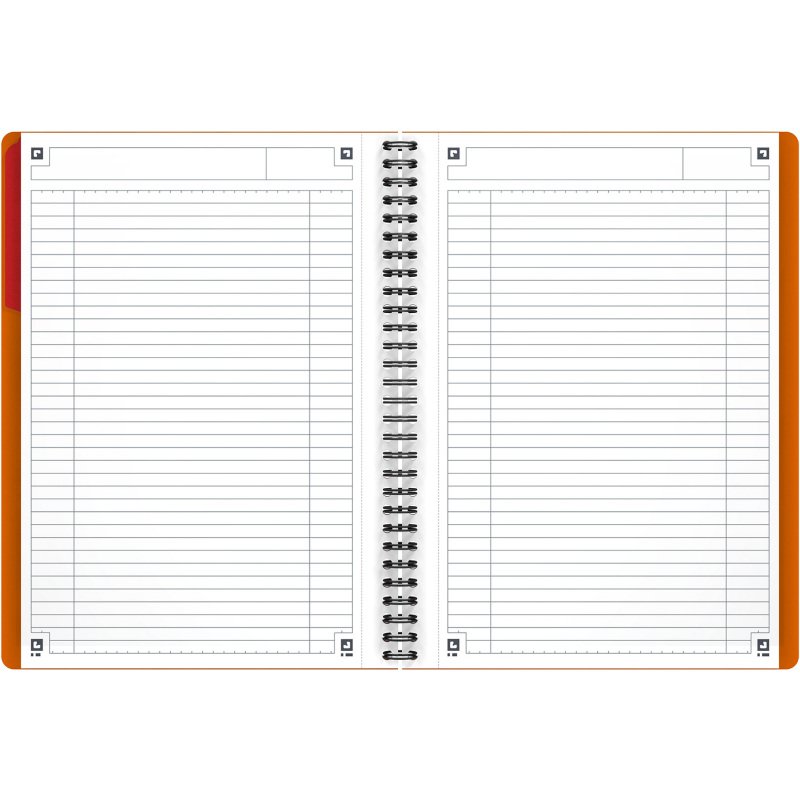 Cahier spirale Oxford International Activebook B5 17,6 x 25 cm - perforé 4 trous - blanc ligné - 160 pages
