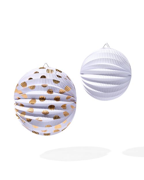 lanterne papier lot de 2, 20 et 25 cm