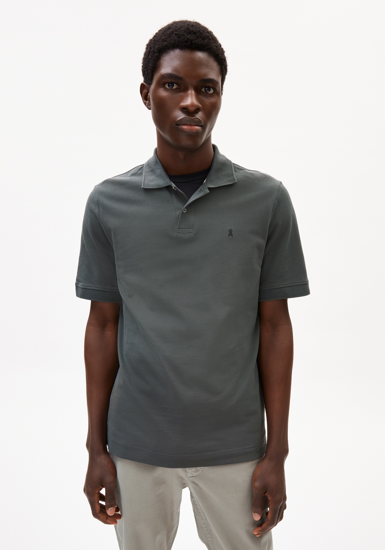 Armedangels Poloshirt Maario Space Steel