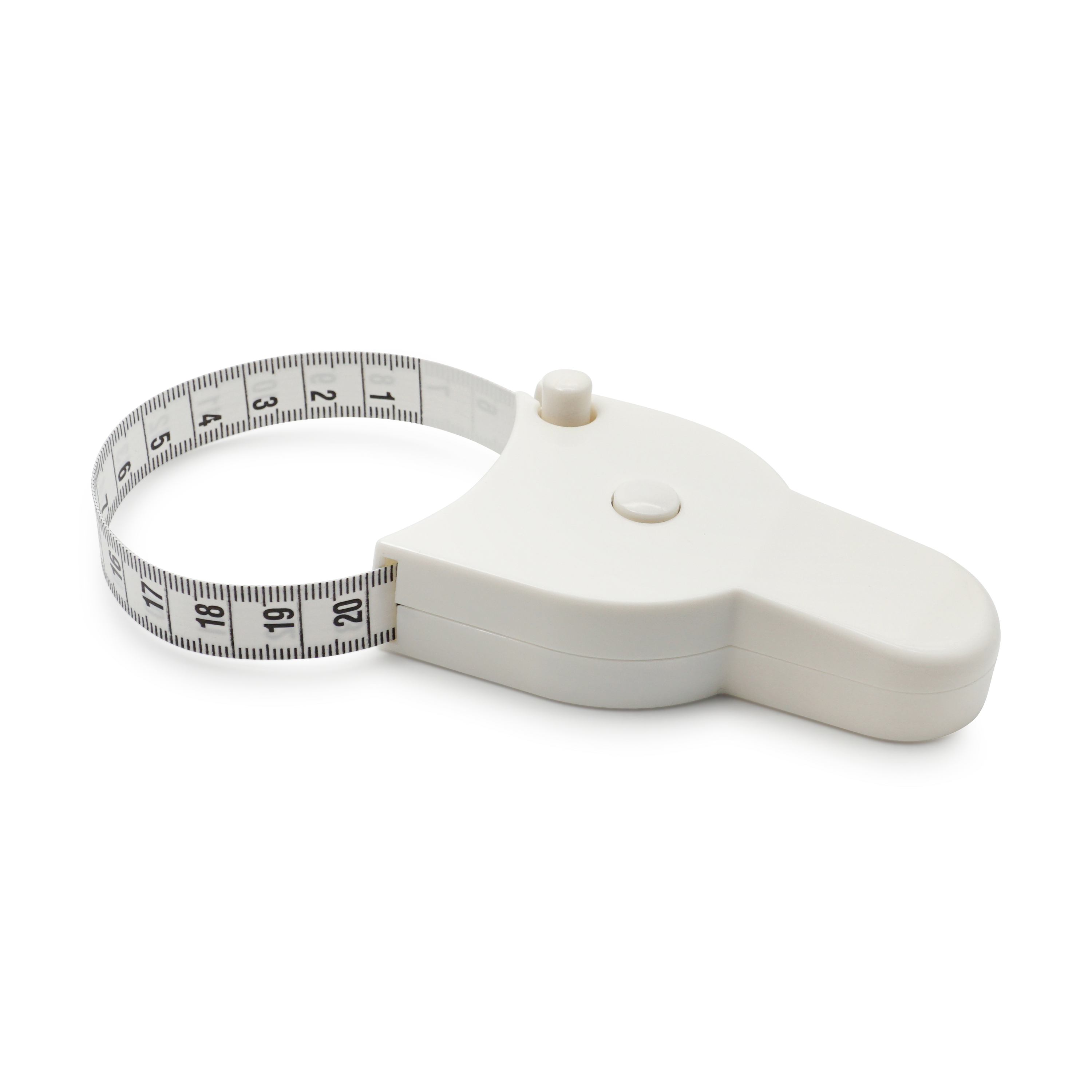 (150cm) Körper Massband Flexibles Ausziehband in Zentimeter mit Aufrollmechanismus - Weiss