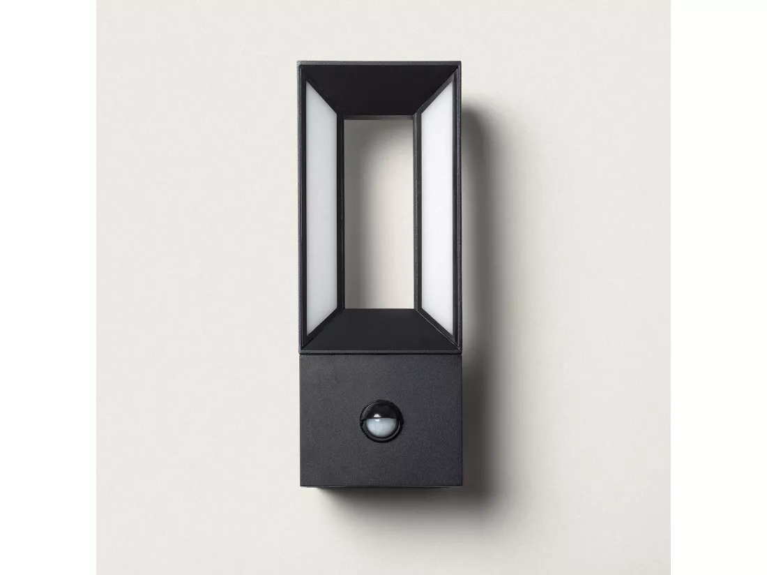 Applique Murale Extérieure LED Aluminium 2x5W Trimel avec Détecteur de Mouvement Noir