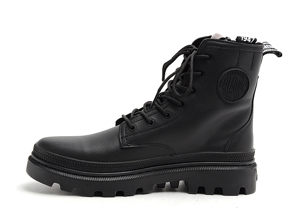 Palladium boots bottine plates femme pallatrooper zip noir