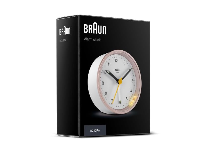 Braun Klassischer Wecker BC12 Weiss/Rosè Wecker
