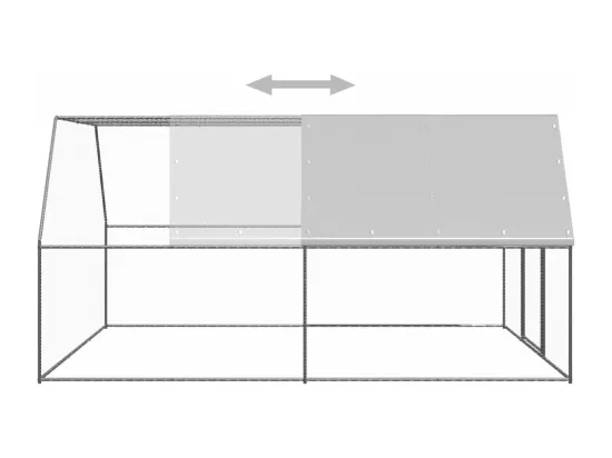 Poulailler d'extérieur 3x4x2 m Acier galvanisé