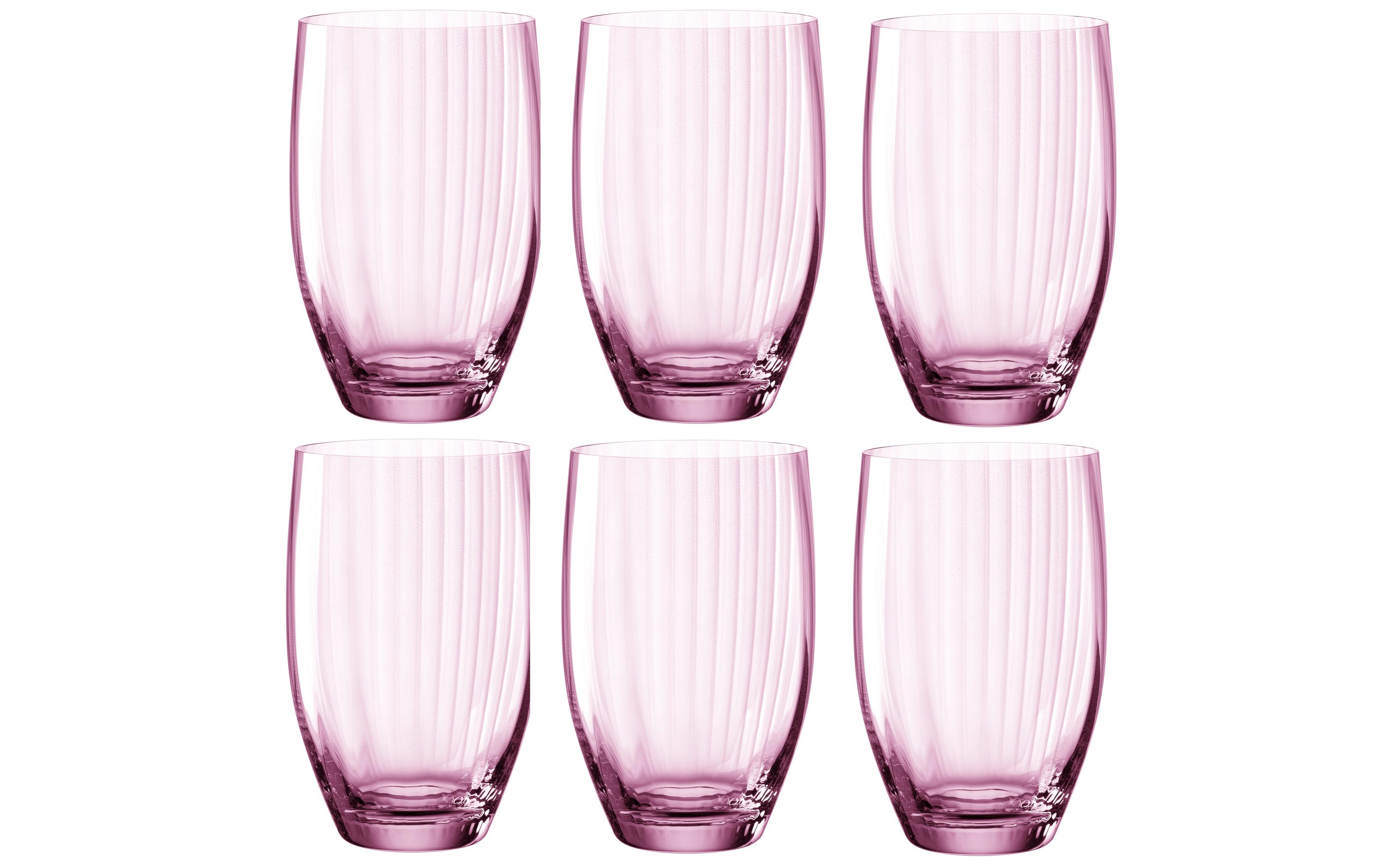 Longdrinkglas Poesia 460 ml, 6 Stück, RosaLongdrinkgläser Set