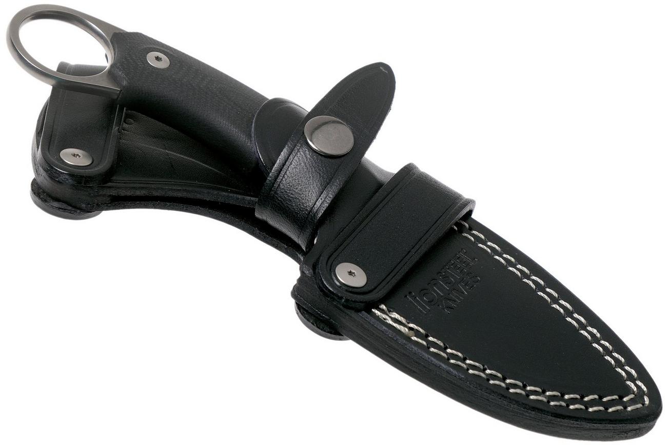 LionSteel H1 Skinner GBK Black G10 vaststaand mes, Tommaso Rumici design