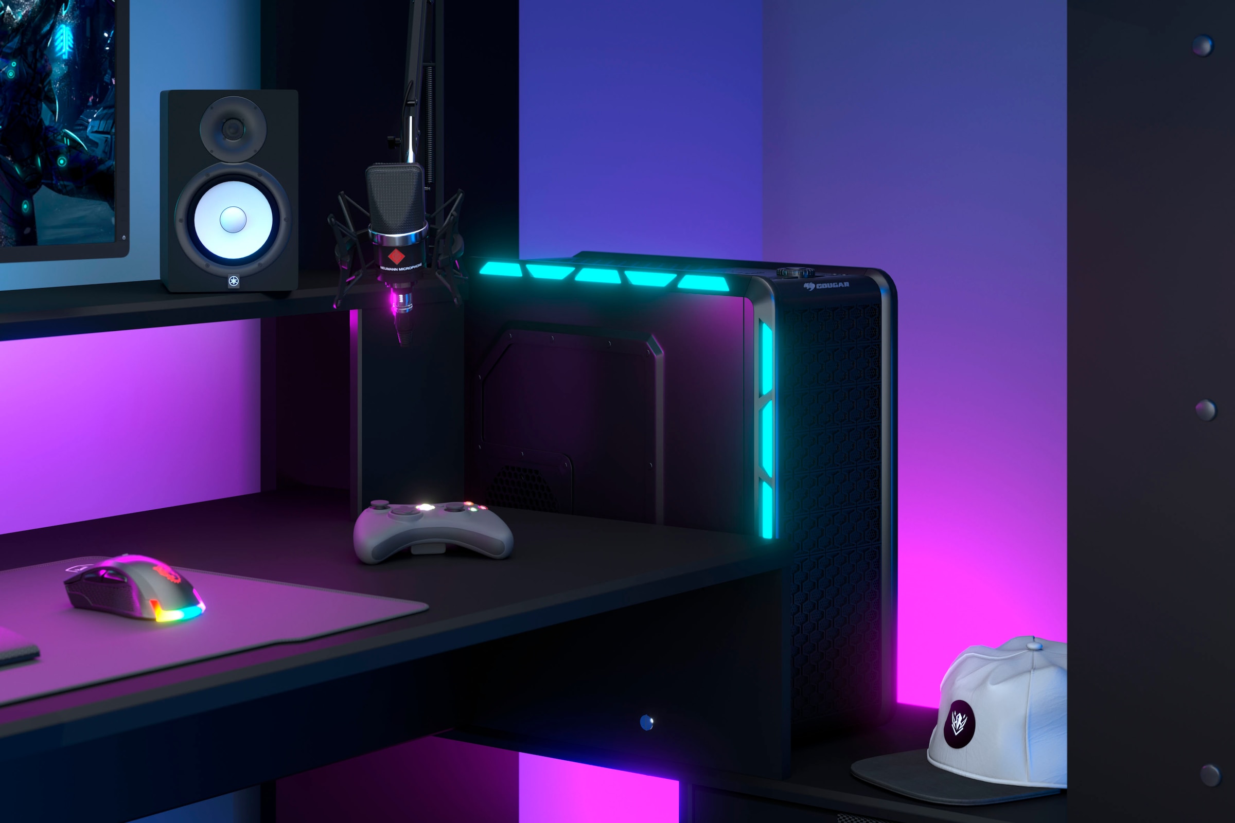 Parisot Hochbett »Gaming-Bett, mit Schreibtisch, USB Anschluss, LED, viel Stauraum« ideal für kleine Räume, TOPSELLER!
