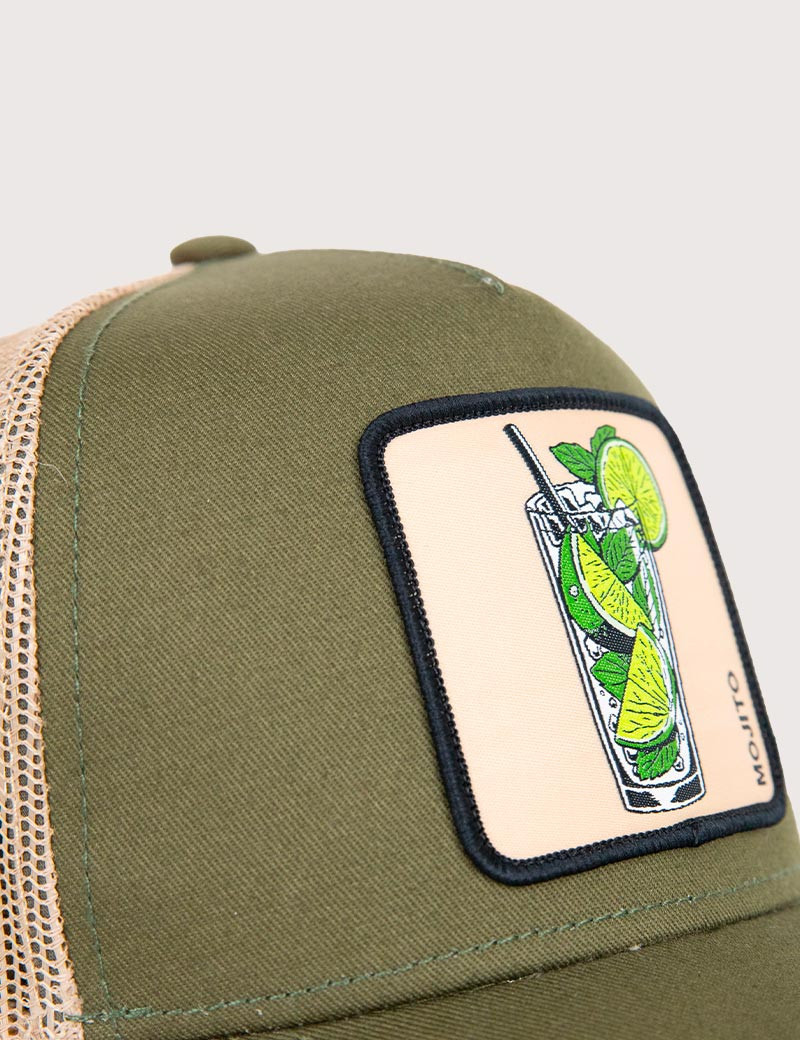 CAPSLAB CASQUETTE TRUCKER LOGO MOJITO KAKI