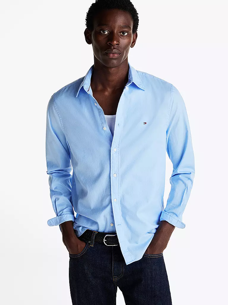 TOMMY HILFIGER Hemd Regular Fit hellblau