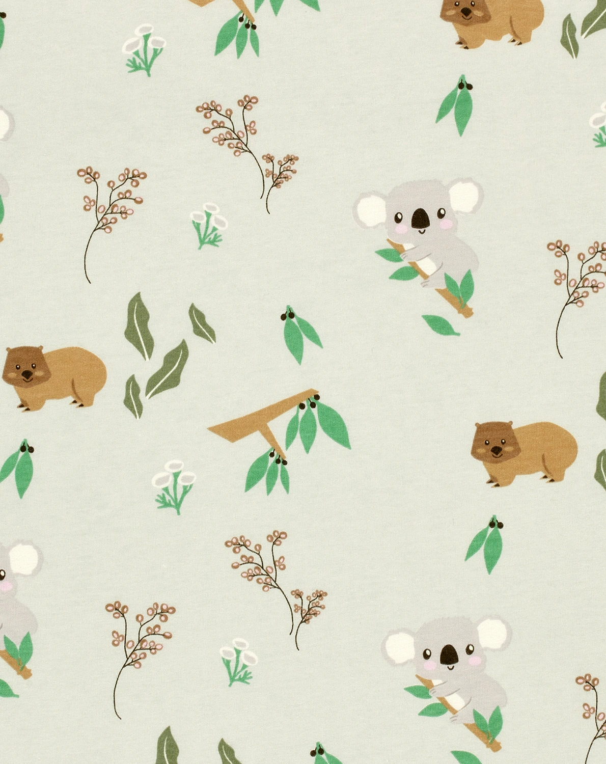 Kugelschlafsack MOLTON – KOALAS WORLD in hellgrau
