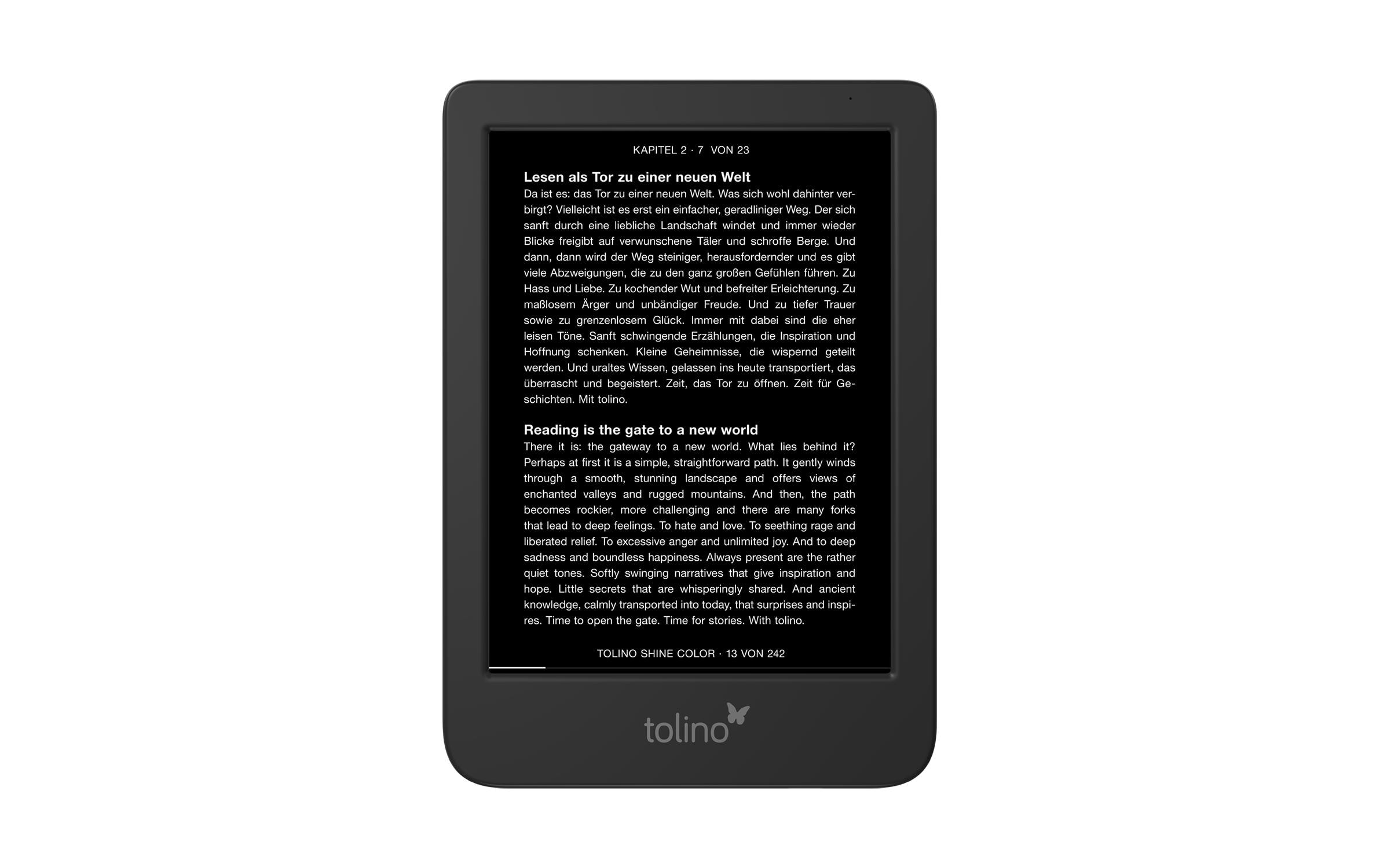 E-Book Reader Tolino shine color<br>6-Zoll-E-Book-Reader mit integrierter Beleuchtung mit smartLight