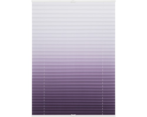 Lichtblick plisségordijn met zijspan, kleurverloop wit/taupe/paars 45x130 cm