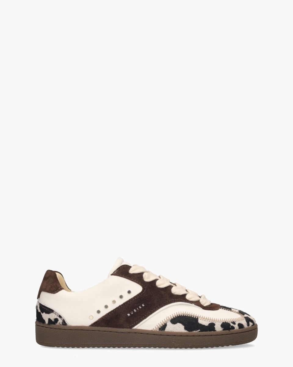 Nubikk Ray Owen Studs Donkerbruin/Off-White Damessneakers
