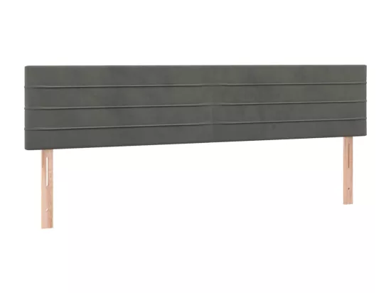 Tête de lit à LED Gris foncé 180x5x78/88 cm Velours
