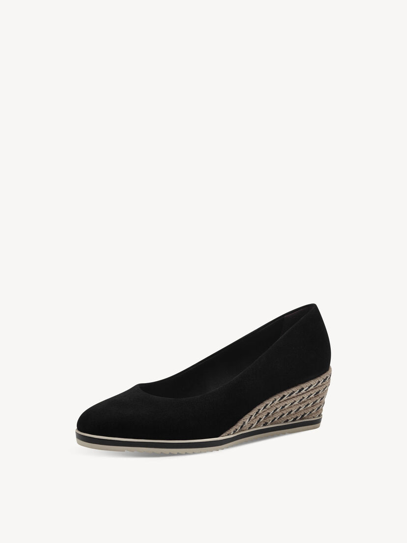 Leren Sleehakpumps - zwart