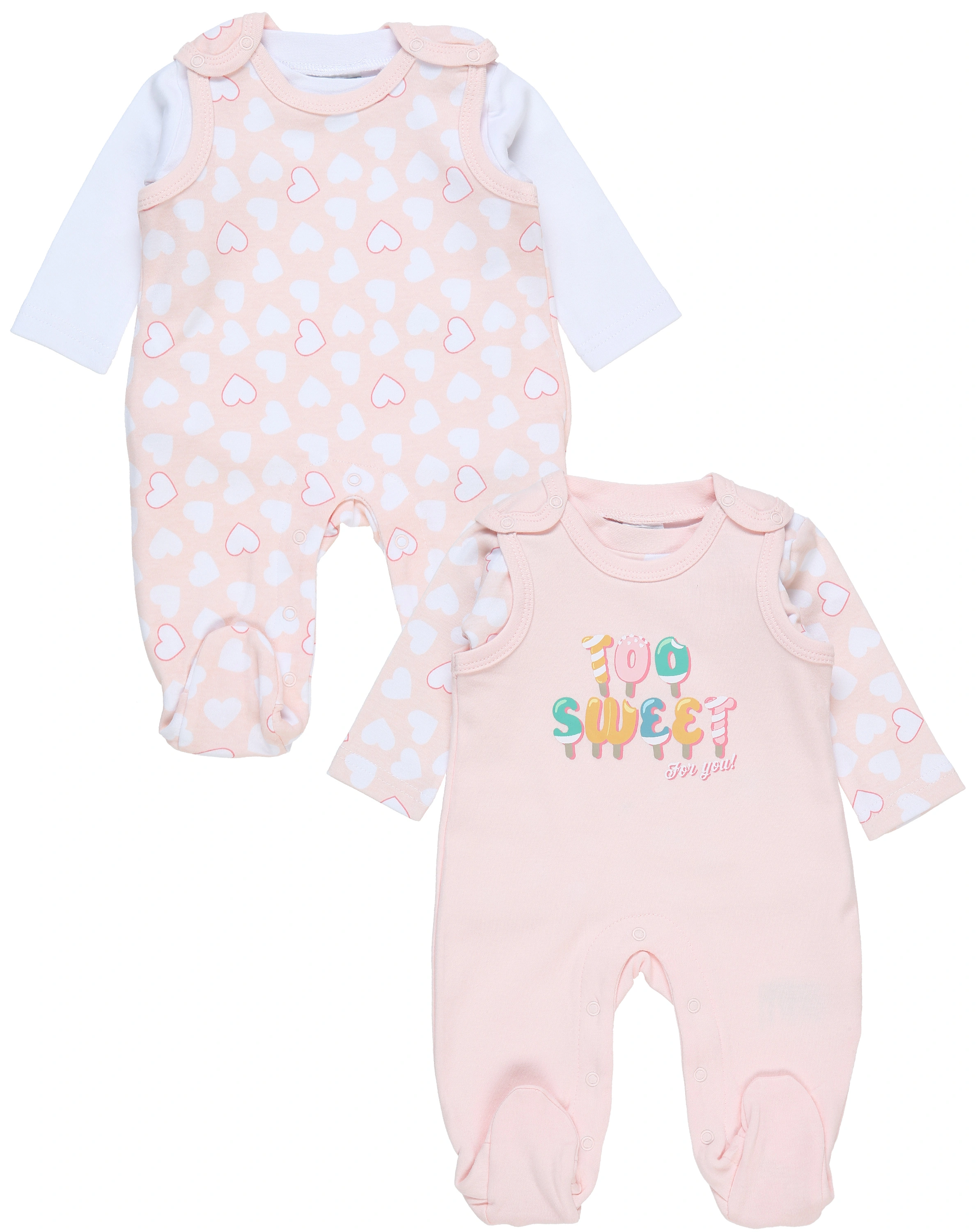 Strampler-Set TOO SWEET 2er-Pack in rosa