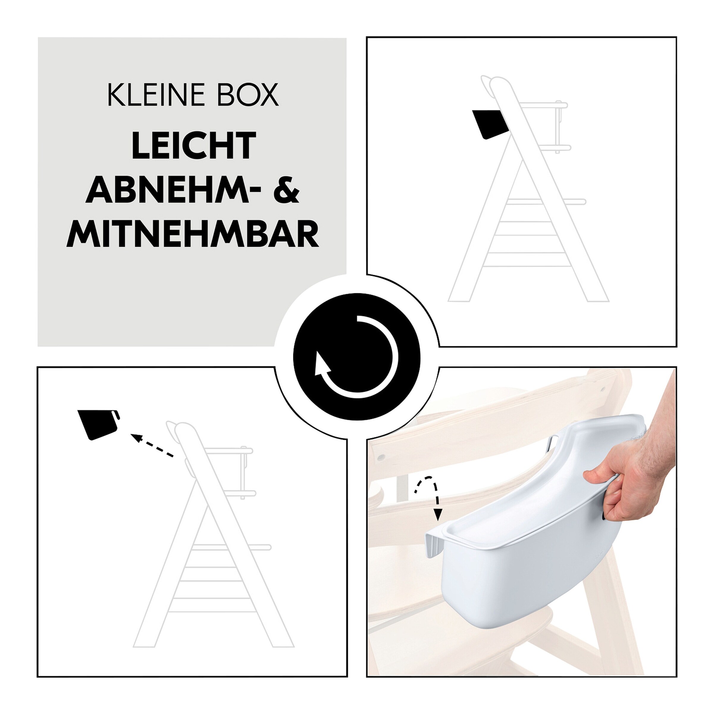 Hauck Aufbewahrungsboxen für Hochstuhl Alpha