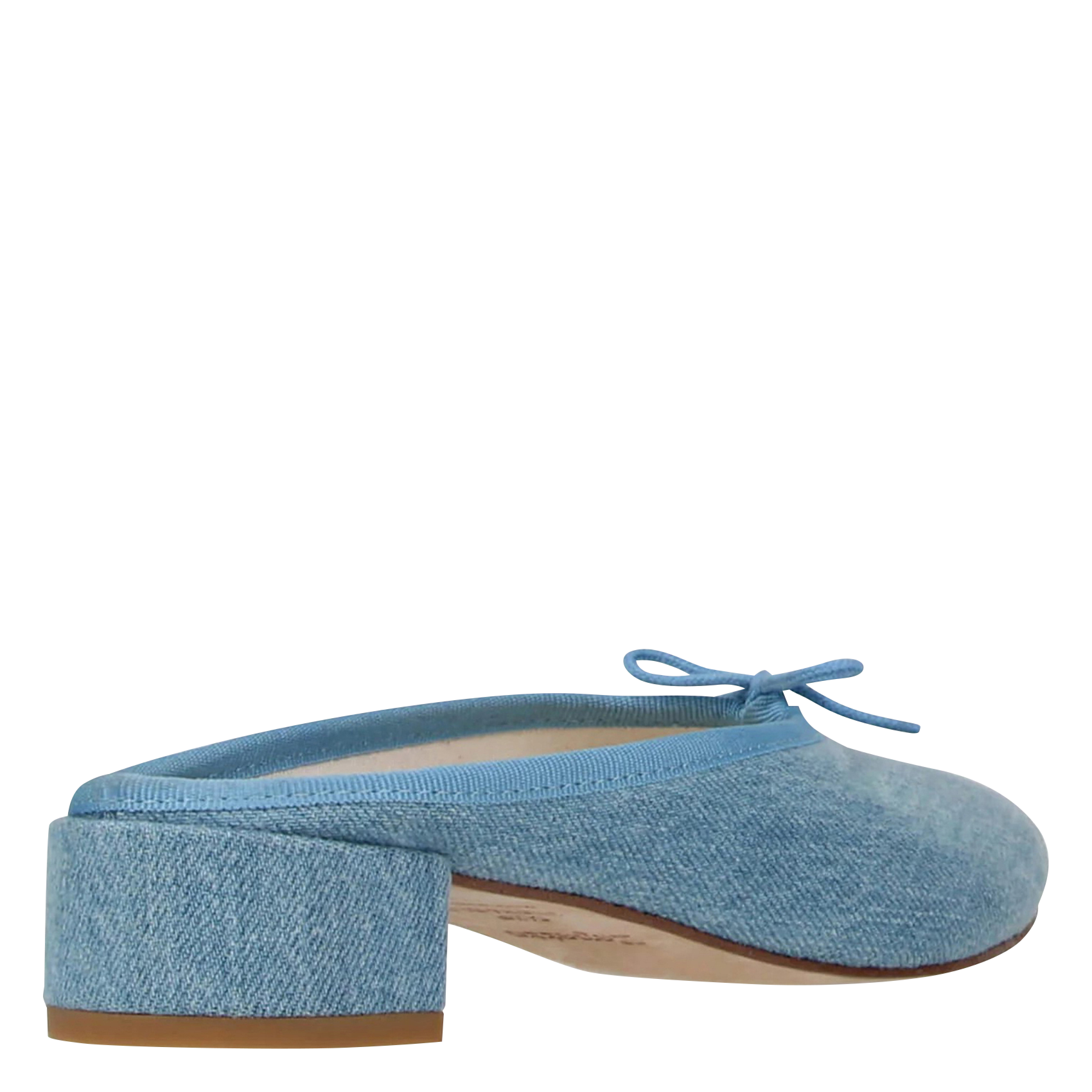 CAMILLE - Mules à talon en jean | Bleu