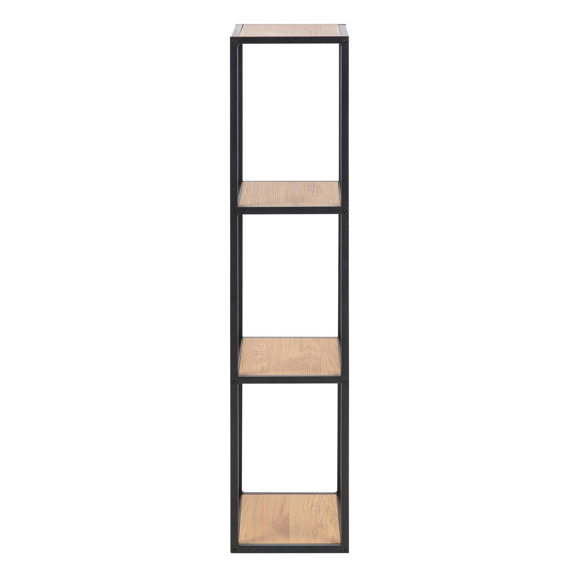 Wandregal SEAFORD - schwarz-Wildeiche - 108 cm hoch