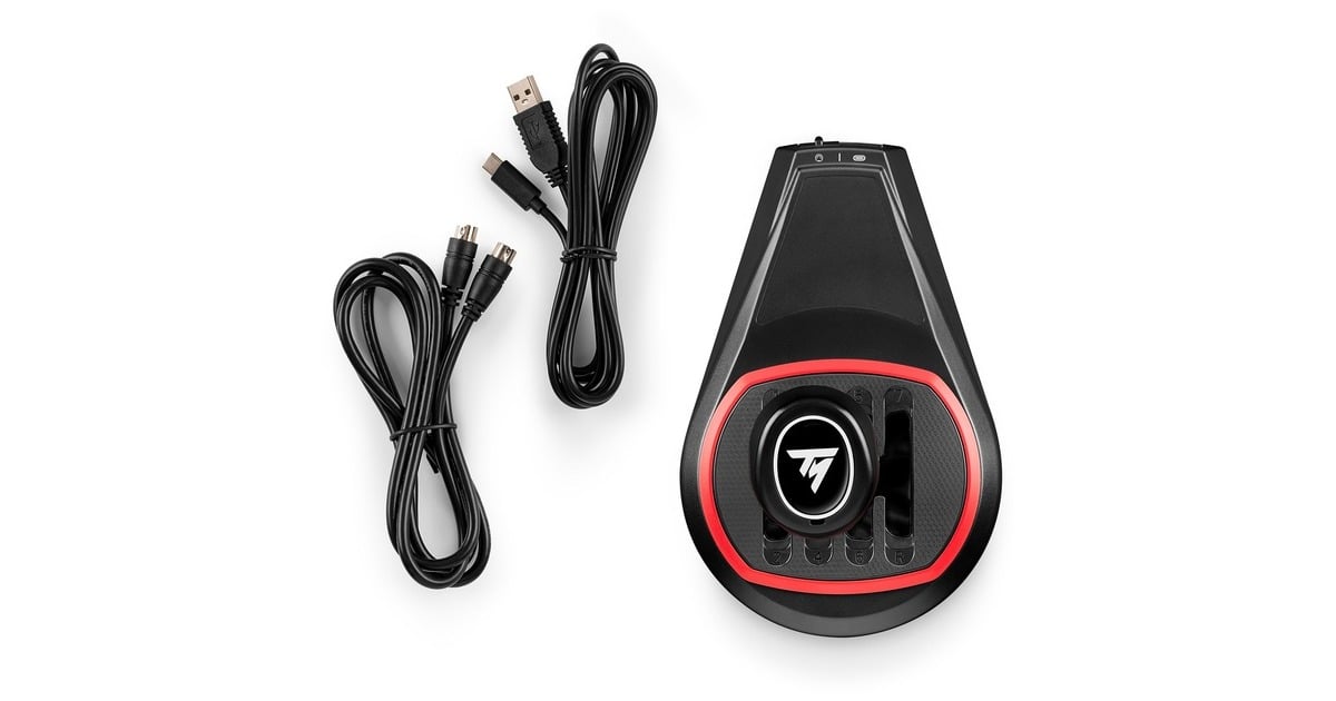 ThrustmasterTH8S Add-On gaming shifter  (Zwart/rood, Pc, PlayStation 4, PlayStation 5, Xbox Series X|S, Xbox One)