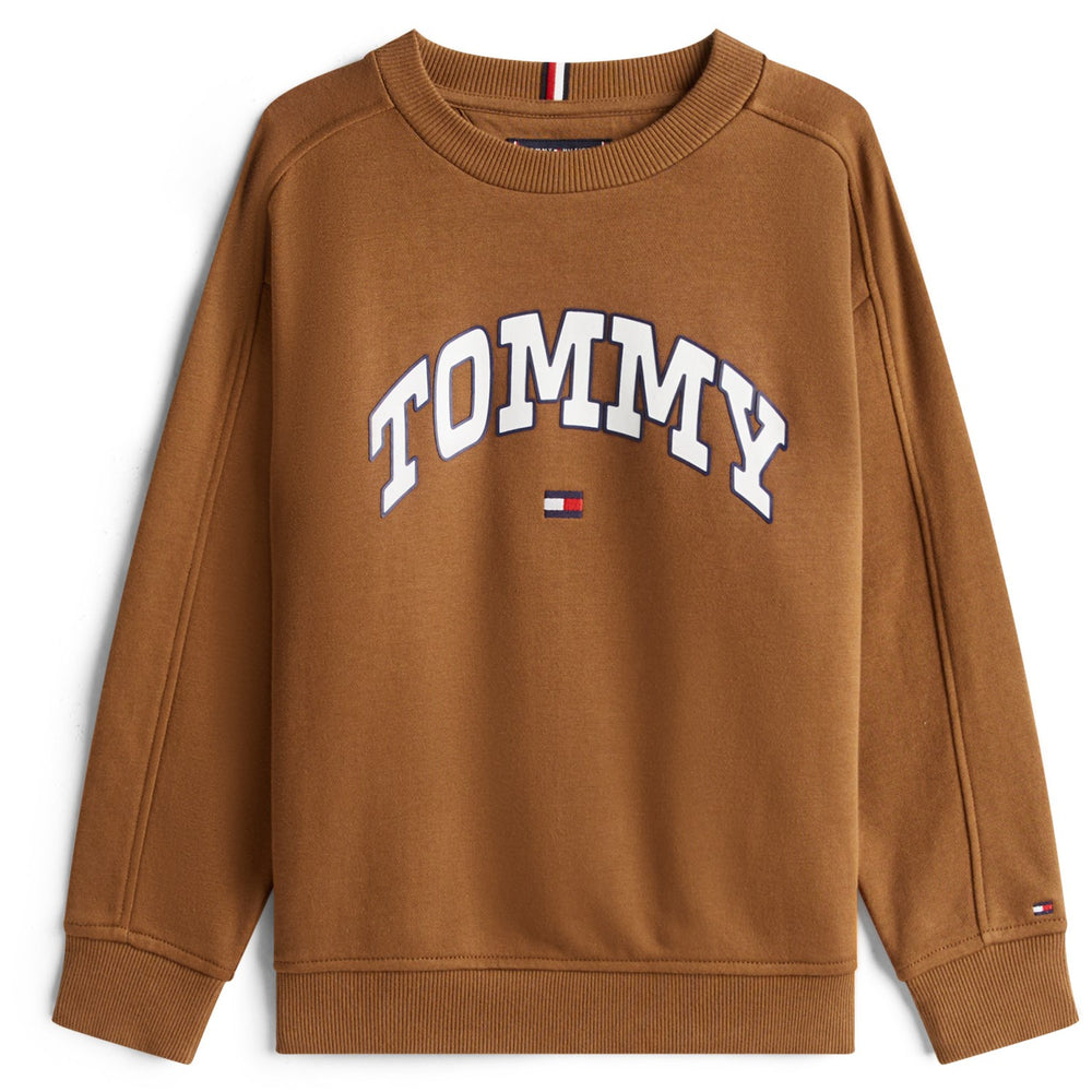 Køb Tommy Hilfiger Pecan Nut Varsity Raised Print Sweatshirt