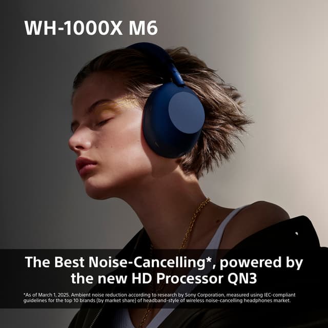 Sony WH-1000XM6 trådløse around-ear høretelefoner (sort)
