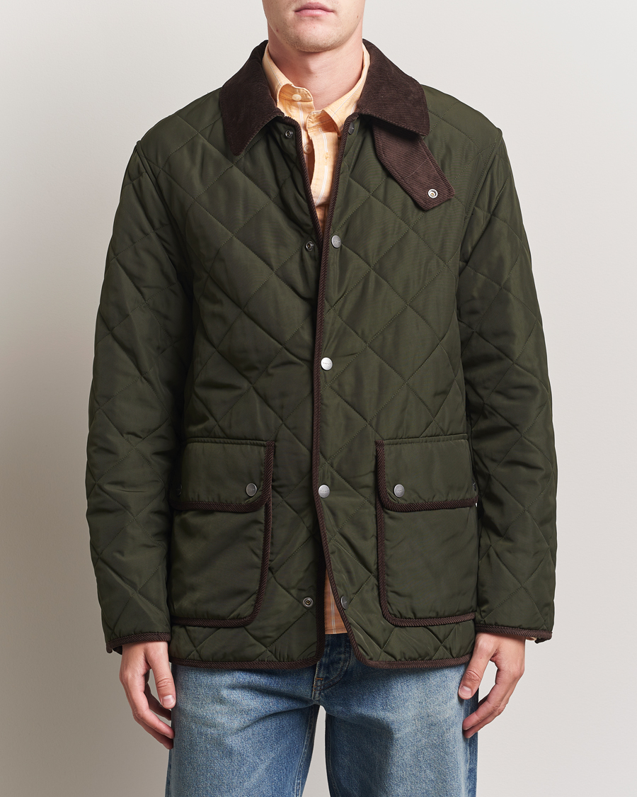 GANT Quilted Fleece Jacket Green Lagoon
